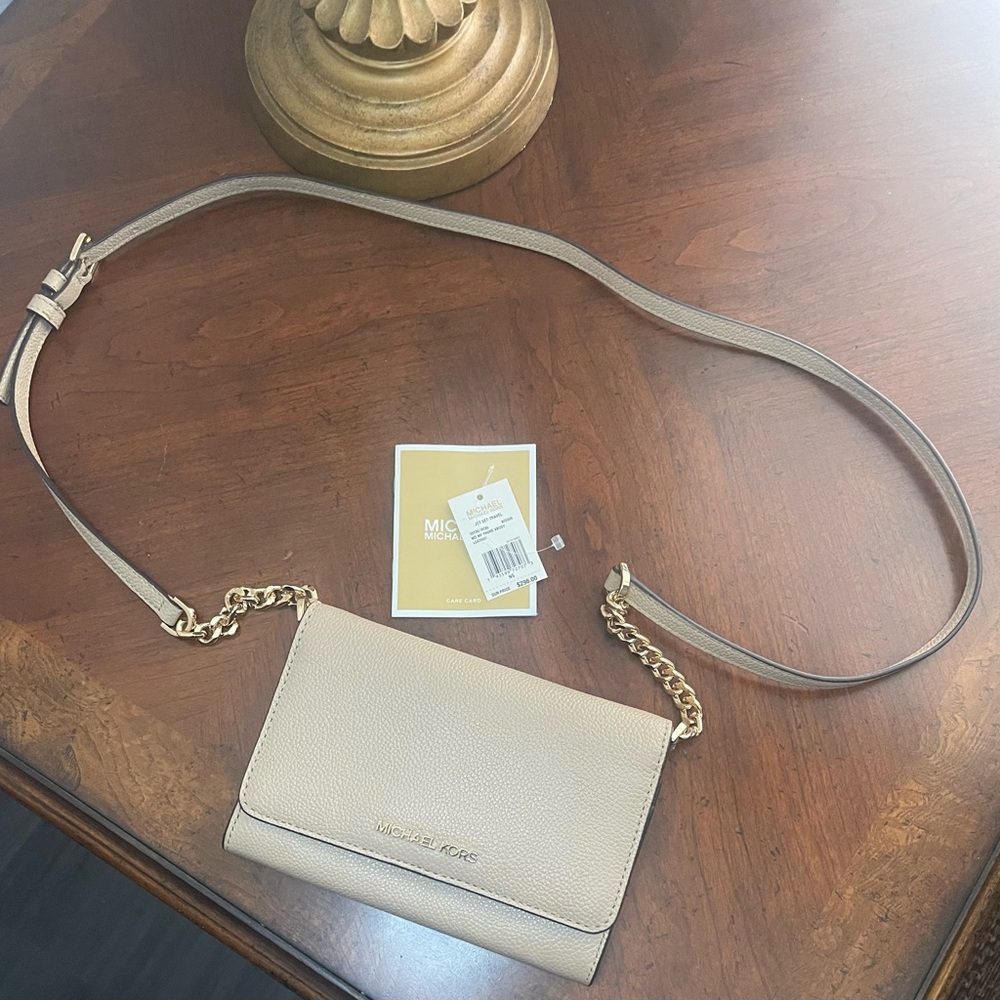 Michael Kors Tan Crossbody Bag with Timeless Design